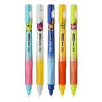 FLAIR Inky Series Grippo Liquid Ink Fountain Pen Blister Pack | Free 2 Pieces X-Large Jumbo Cartridges With Each Pack | Cute & Stylish Pen For Kids Girls Students Teens Gifts | Blue Ink, Pack of 5