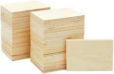 Juvale 36 Pack Small Unfinished Wooden Rectangles for Crafts, 2x3 Wood Board Cutouts for DIY Art Projects