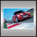 RED MINI COOPER A2 CANVAS ART PRINT