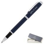 Engraved Parker IM Blue Rollerball Pen. Personalized Matte Finish Gift Pen with Chrome Trim and Black Ink for Professional Gifting and Graduations in a Gift Box