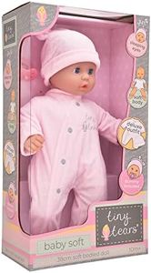 John Adams | Tiny Tears - Baby Soft - 38cm soft bodied doll in pink outfit: One of The UK's best loved doll brands! | Nurturing Dolls| Ages 10m+