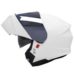 Zorax ZOR-838 White XL (61-62cm) Motorbike Helmet + Extra Dark Smoke Visor - Modular Flip up Front Motorcycle Helmet