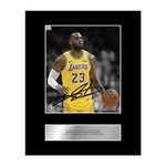 Lebron James Signed Mounted Photo Display Los Angeles Lakers #2 NBA Autographed Gift Picture Print