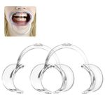 2PCS Dental Mouth Opener for Teeth Whitening Cheek Retractor, Clear Blue C-Shape Lip and Cheek Retractor, Dental Mouth Opener for Adult and Kids