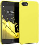 kwmobile Case Compatible with Apple iPhone SE (2022) / iPhone SE (2020) / iPhone 8 / iPhone 7 Case - TPU Silicone Phone Cover with Soft Finish - Neon Yellow