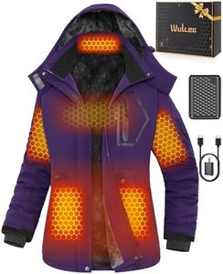 Heated Jacket with Battery Pack 7.4V 12v (Unisex), Heated Coat for Women and Men Detachable Hood Ski Snow Coat Windbreaker Softshell Electric Apparel Walking Camper Essentials Alaska Cruise Gift