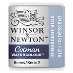 Winsor & Newton Cotman Watercolor Paint, Half Pan, Metallic Collection, Iridescent Blue