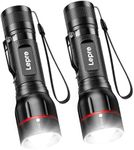 Lepro Tactical Flashlight, Led Flashlight Gifts for Men, 5 Lighting Modes Flashlights, Zoomable, Waterproof Flashlight, Powered by 3 AAA Batteries, Rechargeable Flashlight for Camping Emergency 2Pack