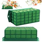 2 Pieces Floral Foam Cage,Flower Arrangements Supplies with Floral Foam,Rectangle Flower Holder Floral Foam Bricks for Fresh Flower Wedding Holiday Decorations