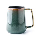 Large Ceramics Coffee Mugs,24 OZ,Large Handle Design,Extra Large Tea and Coffee Cup for Office and Home，Microwave and Dishwasher Safe(Color:24 oz Green).