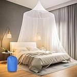 VEVOQIM Mosquito Net, Mosquito Net For Single Double Bed, Large Dome Hanging Bed Net Tent, Travel Mosquito Net Bed Canopy, Portable Mosquito Net travel Carry Bag for Indoor Outdoor Use