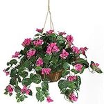 Nearly Natural Bougainvillea Basket