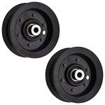 8TEN Flat Idler Pulley for Exmark Toro 38 42 inch Deck Quest E-Series S-Series Timecutter MX SS 106-2175 2 Pack