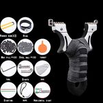 Slingshot Catapult for Adults/Children, Professional Outdoor Hunting Stainless Steel slingshots with 8pcs Slingshot Bands and 200pcs Slingshot Ammo