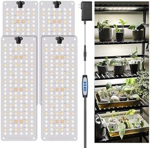 Garpsen Grow Light, 6000K Full Spectrum Plant Lights for Indoor Growing with Auto Timer 6/12/16H, 5 Dimmable Levels & 3 Color Modes, 552 LEDs Grow Lamp Panel for Seed Starting, Veg and Bloom(4Panels)