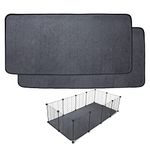 KITIPAPY 2 Pack Short Fleece Guinea Pig Cage Liners，24x47 Soft Hamster Bedding Pee Pads, Machine Washable Extra Absorbent Waterproof Bottom for Midwest Guinea Habitat
