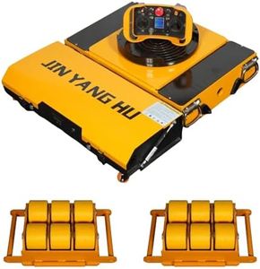 JIN YANG HU 30Ton Load Machine Mover Skate Kit,Electric Remote Control Machinery Skate Dolly,Heavy Duty Lithium Batteries Machine Moving Skates+Auxiliary Wheels