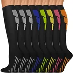 Iseasoo Copper Compression Socks (15-20 mmHg) for Men & Women - Running, Hiking, Cycling, Travel - Improves Circulation（L/XL）