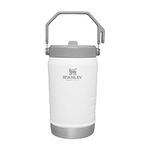 Stanley IceFlow Stainless Steel Water Jug with Straw, Vacuum Insulated Water Bottle for Home and Office, Reusable Tumbler with Straw Leak Resistant Flip, Polar, 40 oz / 1.18 L