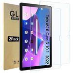 Bigqin 2 Pack Screen Protector Compatible for Lenovo Tab M10 3rd Gen 10.1" TB-328FU/328XU, Tempered Glass Film HD Clear Scratch-Resistant, Support Pencil and Face ID, 9H Protector with Install Tools