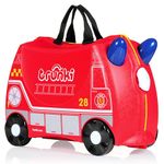 Trunki Children’s Ride-On Suitcase And Kid's Hand Luggage | Great 3 Year Old Boy Gift : Frank Fire Engine (Red)