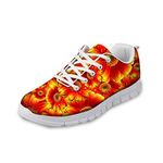 chaqlin Orange Anti-Skid Mesh Shoes Stylish Women's Walking Sneaker Size 38