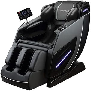 HOMASA 4D Massage Chair Zero Gravity Full Body Shiatsu Electric Recliner Heated Foot Massager Airbag Bluetooth Speaker Grey