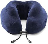 Cabeau Evolution Classic Neck Support Pillow - Neck Pillow for Traveling - Memory Foam Airplane Pillow with 360-Degree Comfort - Head & Chin Support Pillows for Sleeping Upright - (Navy)