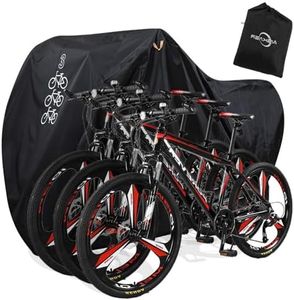 Aiskaer Waterproof Bicycle Cover Outdoor Rain Protector for 1-3 Bikes-dustproof and Sunscreen.Large Size for Mountain Bike Cover, Electric Bike Cover with Windproof Buckle Strap