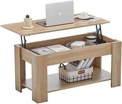 CLIPOP Lift Top Coffee Table, Woode
