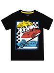 Hot Wheels T Shirt | Boys Race Car Tshirt | Cotton Boys T Shirt | Black 7-8 Years