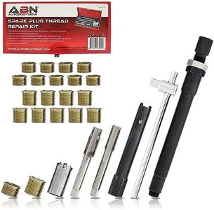 ABN Spark Plug Thread Repair Rethreading Set, 14mm Metric – Rethreading Tool Kit – Comprehensive Taps, Inserts, & More