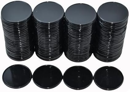 Smartdealspro Set of 100 25MM/1 Inch Opaque Plastic Learning Counting Counters Poker Chips (Black)