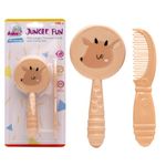 Adore Jungle Fun Brush and Comb Set | Newborn Scalp Grooming Product for Infant Toddler Kids & for New Born Children (Dear)