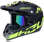 Motocross Helmet Adult Full Face Motorbike Motorcycle Security Helmet Men and Women Off Road Helmets Crash Helmet for Downhill Off Road Quad Bike Enduro Racing ATV Dirt (L)