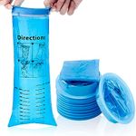 Vomit Bags Disposable Barf Bags 10Pack,1000ml Blue High Density Emesis Bags with Snap,Perfect for Morning Sickness,Kids,Pregnant Woman,Car Motion Sickness，Airsick.etc