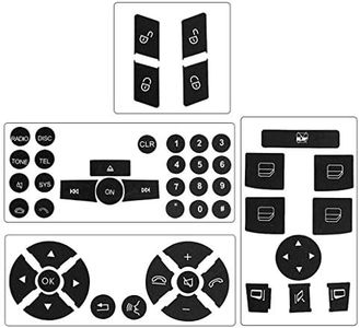 Car Sticker Pack Button Repair Kit Steering Wheel | Window Switch | Door Lock | Radio | Number Decals Stickers Fits for 2008-2014 Mercedes Benz W204 C250 C350 E-Class ML GL GLK
