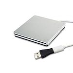 External DVD Drive，USB 3.0 Portable CD/DVD +/-RW Drive/DVD Player for PC Computer USB-C/Type-c Slim DVD/CD ROM Rewriter Burner Compatible with The Latest MacBook pro/MacBook/dell Laptop etc