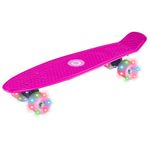 EVO 22' Light Up Penny Board | Skateboard For Beginners Or Pro's | Light Up Wheel Skateboard For Kids & Teenagers | Mini Cruiser Complete Board | Suitable For All Aged 3+ (Pink)