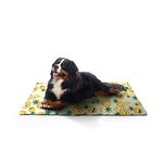 FurDreams Pet Cooling Mats – Cooling Bed for Dogs, Cats to Prevent Overheating During Rest & Sleep – Heat Absorbing & Waterproof Gel Pillow Pad to Keep Cool in Summer– Pineapple(140x90cm)