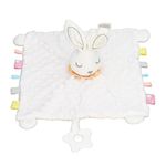 Muslin Lovey Blanket, Organic Muslin Bunny Security Blanket Soft & Breathable Lovie Baby Gifts for Boys and Girls