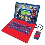 Lexibook JC798SPi1 Spider-Man Educational and Bilingual Laptop French/English Coloured Screen-Toy for Boys & Girls, 130 Activities, Learn Play Games and Music-Blue and Red