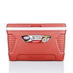 Asian Plastowares Thermowagon Star | 62Lt Insulated Cooler for Drinks, Cans, Ice Cubes | Medical, Travel, Party Use | Standard Size | Red