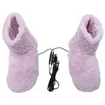 UPKOCH Heated Feet Warmer USB Rechargeable Plush Foot Heater Electric Heating Pads Winter Office Heating Shoes Safe Electric Plush Warm Shoes for Home Winter