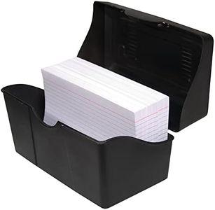 Innovative Storage Designs Plastic Card File, 4" x 6", 300-Card Capacity, Black