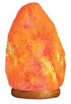 Himalayan Salt Lamp Natural Himilian Hymalain Pink Salt Rock Lamps (10-15 lbs,9-12 Inch") with Genuine Wood Base, Dimmer Switch,1 X 15Watt Bulbs,ETL Cord & Gift Box