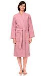 TowelSelections Women's Robe Turkish Cotton Terry Kimono Bathrobe Medium/Large Cameo Pink
