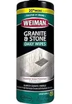 Weiman Granite Cleaner and Polish - 30 Wipes - For Granite Marble Soapstone Quartz Quartzite Slate Limestone Corian Laminate Tile Countertop and More