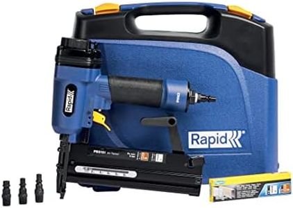 Rapid PRO PBS151 Pneumatic Nailer/Stapler for No. 90 Staples & No. 8 Brads, With Comfort Grip, Quick Reload, Includes Carry Case, 200 Staples, and 200 Brads (5000103)