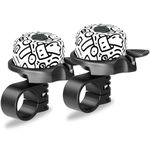 Bike Bell, 2 Pack Classic Bicycle Bell for Kids, Loud Crisp Clear Sound Bicycle Bike Bell for Adults Kids, Road Bike, Electric Bike, Cruiser Bike, Mountain Bike Bell Accessories - Graffiti